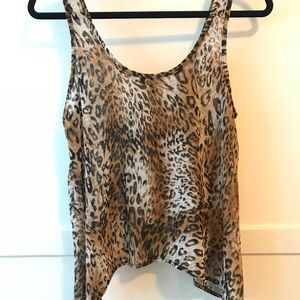 Sheer cheetah print tank top 🐆🐾